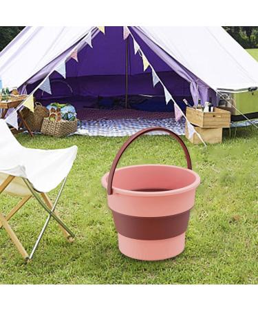 Ioensy Collapsible Bucket Cleaning Bucket Household Laundry Bucket Folding Bucket for Camping Pink - Buy Online on GoSupps.com