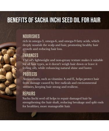 Organic Sacha Inchi Seed Oil - 100% Pure Cold Pressed - 4 oz Glass Bottle for Face Body & Hair Moisture - Buy Online on GoSupps.com