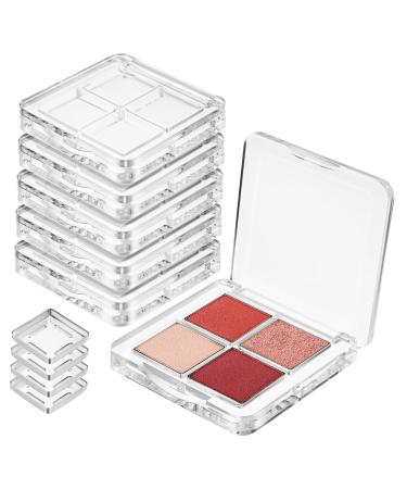 HAPINARY 6 Pcs Transparent Square Eye Shadow Box Eye Shadow Empty Boxes Empty Eyeshadow Pans Plastic