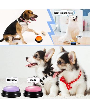 Recordable Dog Buzzers - 4 Sound Buttons for Training & Communication | Interactive Pet Doorbell & Games - Buy Online on GoSupps.com