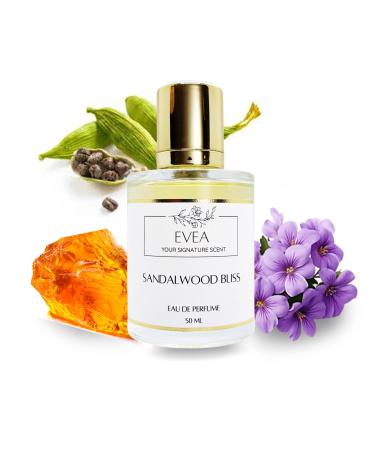 EVEA - Eau de Parfum - Sandalwood Bliss - Inspired by Le Lab.o Santal' 33 - Luxury Paraben Free Vegan Fragrance Unisex - 50ml Spray | 1.7 fl. oz