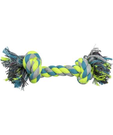 TRIXIE play rope for dogs petrol/lime/grey 28 cm cotton/polyester 32652 throwing toy fetch toy for tug-of-war chew toy without squeaker high cotton content petrol/lime/grey 28 cm (Pack of 4) - Buy Online on GoSupps.com
