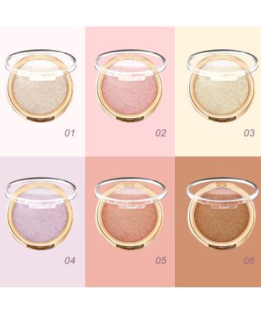 YOUNG VISION Baked Highlighter Powder Palette - Sheer Pearl Shimmer Shades - Face Makeup - Highly Pigmented - 0.19 Oz - Buy Online on GoSupps.com