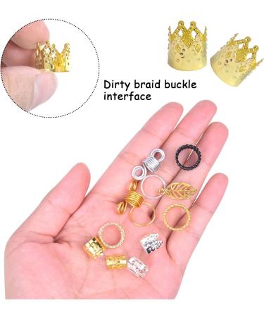 Azonelife 200 Pieces Hair Cuffs and Braid Rings Aluminum Hair Coil Dreadlocks Accessories Metal Hair Cuffs Hair Braid Rings Clip Beads for Hair Decorations Pendants Hair Jewellery - Buy Online on GoSupps.com