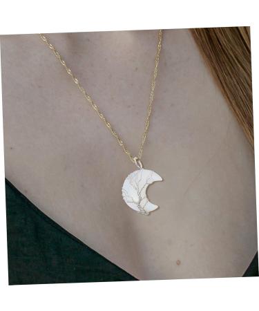 LALAFINA Crystal Moon Pendant Heart Necklace for Girls Chakra Dangle Charm Chain Pendants for Women Women's - Buy Online on GoSupps.com