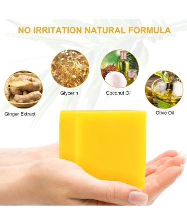 Organic Ginger Soap - 2PCS | Moisturizing Deep Cleanse | All Natural Ginger Bar Soap - Buy Online on GoSupps.com