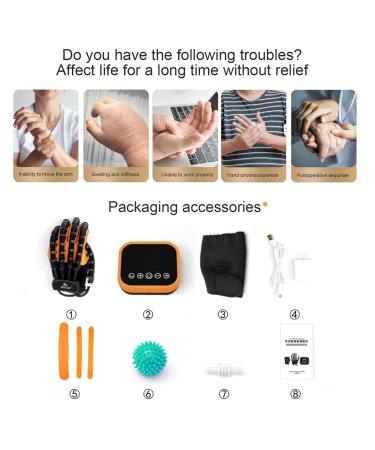 Hand Rehabilitation Robot Gloves Finger Training Stroke Hand Splint Finger Orthotics With Single Finger Training And Mirror Mode for Long-Term Relief(Size:XL code Color:right hand) XL code right hand - Buy Online on GoSupps.com
