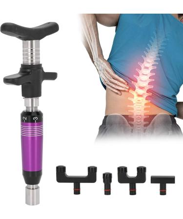 Durable Manual Chiropractor Tool | Stainless Steel Hand-held Chiropractic Adjuster with 4 Massage Heads - International Shipping Available - Buy Online on GoSupps.com