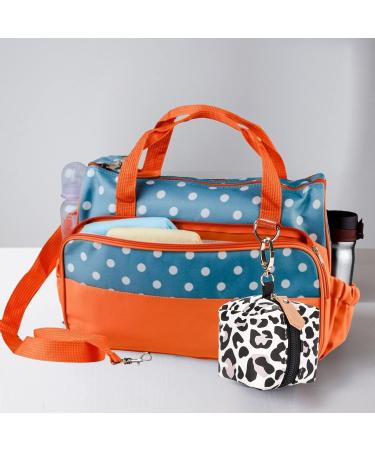 Stylish Aibyk's Pacifier Cover with Clip - Leopard Patterns Baby Pacifier Holder Case for Diaper Bag Secure Storage for 2 Pacifiers - Buy Online on GoSupps.com