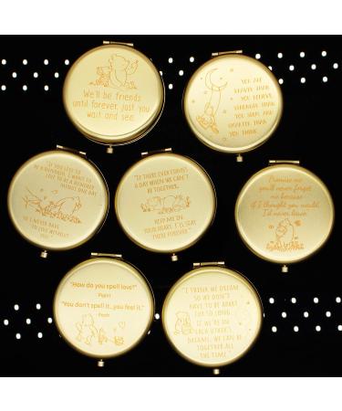 Muminglong Little Bear Inspirational Makeup Mirror - Braver Than You Believe (Gold) - Buy Online on GoSupps.com