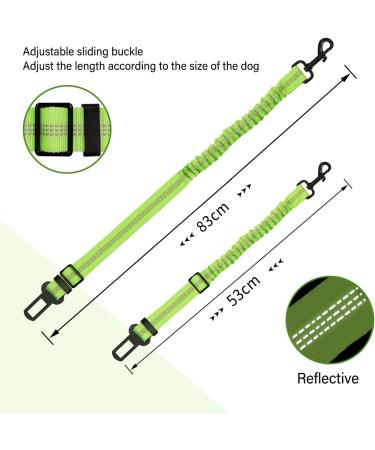 Adjustable Dog Seat Belt for Car - Green Dog Safety Harness | International Shipping - Buy Online on GoSupps.com