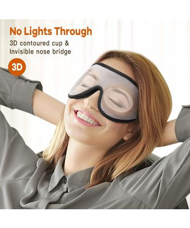 YFONG 3D Contoured Sleep Mask for Side Sleeper - No Pressure Soft Eye Covers - Adjustable Strap for Women Men - Blocking Lights & Travel Blindfold - Buy Online on GoSupps.com