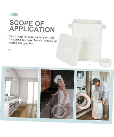 FOYTOKI Box Dispenser Lidded Storage Bin Laundry Dispenser Refillable Containers Iron White 1 count (Pack of 1) White - Buy Online on GoSupps.com