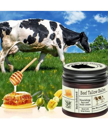 PAQIMAN 2 Pcs Beef Tallow for Skin Face Moisturizer Whipped Tallow and Honey Balm. - Buy Online on GoSupps.com