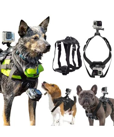 DKE&YMQ SHANSHUIART Gopro Dog Harness Mount Soft and Adjustable Dog Harness Gopro for Large Medium and Small Dogs Can Be Used for Chest and Back Fixation Suitable for All Models of Gopro Hero