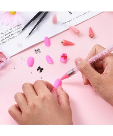 Prasacco Rhinestone Picker Tool Rhinestones Applicator Rhinestone Picker Dotting Wax Pen Rhinestone Pickup Applicator Tool with 4 Pink Replaceable Wax Head and 1 Tweezer for DIY Nail Art Tool - Buy Online on GoSupps.com