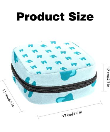 Teeth Print Sanitary Napkin Storage Bag - Portable Period Kit for Women, Teens, and Girls - Menstrual Cup Pouch & Tampon Bag - Color 2 - Buy Online on GoSupps.com