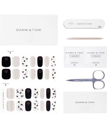 Danni & Toni Half Hardened Gel Nail Films | Endless Love Heart-Shaped Sequins | Valentine's Day UV Gel Nail Foil | Self-Adhesive Nail Wraps (28 Stickers) - Buy Online on GoSupps.com