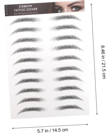 BELLIFFY 10pcs Imitation Eco Eyebrow Sticker Beauty Eyebrows Grooming Stickers Eyebrow Stickers Creative Eyebrows for Women Water Transfer Eyebrow Sticker Women Fake Eyebrows Black Eyebrows - Buy Online on GoSupps.com