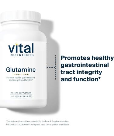 Vital Nutrients Glutamine 3400mg | Non-GMO L-Glutamine Capsules for Healthy Gut Function | Gluten Dairy Soy Free | 90 Count - Buy Online on GoSupps.com