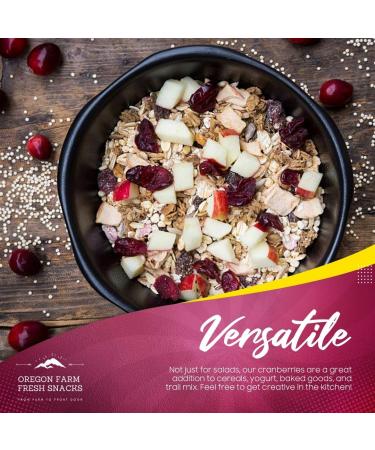 Oregon Coast Cranberries - Sweet & Juicy Dried Cranberry Snack - 2lb Pack - Versatile for Salads, Breads, Oatmeal & Muffins - Buy Online on GoSupps.com