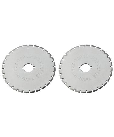 Dafa 45mm Skip Blades for Rotary Cutters, 2 Perforating Rotary Cutter Blades Per Pack, Fits Most Rotary Cutters