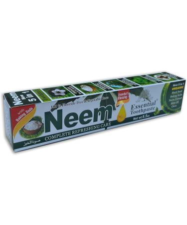 Essential Palace Neem 5 in 1 Fluoride Free Toothpaste - Pack of 6 | Whitening Fresh Breath & Natural Ingredients - 6.5 oz - Buy Online on GoSupps.com
