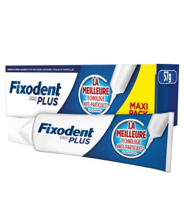 Fixodent Pro Plus La Meilleure Technologie Anti-Particules Cr me Adh sive Pour Proth ses Dentaires 57G