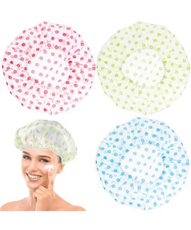 Healifty 6 Pcs Shower Caps Washable Hair Caps Reusable Hair Bath Caps Elastic Shower Hair Caps for Women Hair Spa Salon