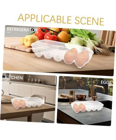 LABRIMP Egg Rack Container with Lid Eggs Refrigerator Organizer Bin Refrigerator Egg Storage Bin Trash Can - Buy Online on GoSupps.com