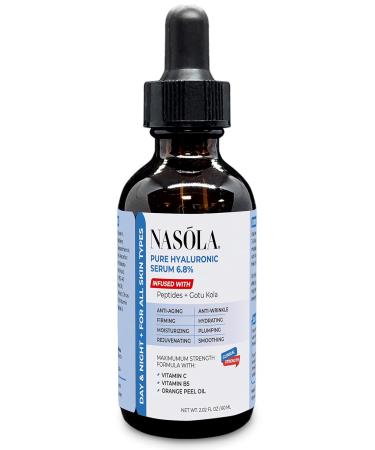 6.8% Pure Hyaluronic Acid Serum - Hydrating Face Moisturizer with Vitamin B5 C & Orange Peel Oil for Youthful Glow - 2.02 Oz - Buy Online on GoSupps.com