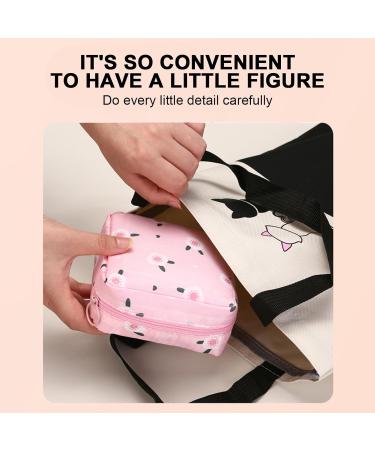 Napkin Storage Bag Period Bag with Zipper for Sanitary Napkin First Period Gifts Tampon Bag Feminine Bag Portable Menstrual Bag for Teen Girls Women Ladies (E1) - Buy Online on GoSupps.com