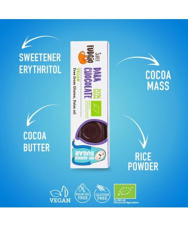  SUPER FUDGiO SUPER FUDGiO Organic Chocolate Bars | Organic & Sugar Free Sweets | Vegan - Gluten Free | Sugar Free Chocolate Snack | Coconut Chocolate Chocolate - 16 Pack - Buy Online on GoSupps.com