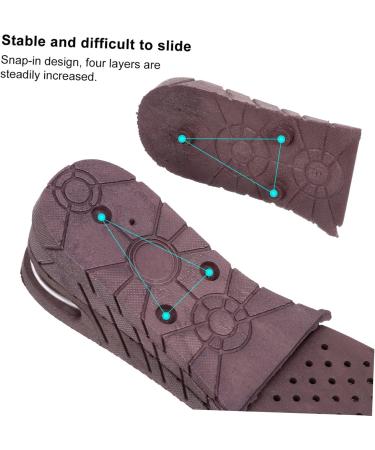 FOMIYES Height Increase Insoles - 1 Pair Comfortable Heel Shoe Lifts for Men & Women - Arch Support & Heightening Coffee 27x8.5 cm for Outdoor Shoes - Buy Online on GoSupps.com