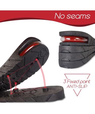 GTETKDE 3.54 Inches Shoe Lifts for Women & Men - Height Increase Insoles - Shoe Inserts for Height 2.75-3.54 Inch - Black (Pack of 1) - Buy Online on GoSupps.com