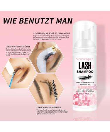 Premium Eyelash Shampoo Foam Cleanser with Brush - 100ml for Extensions | At Home & Salon Use - Buy Online on GoSupps.com
