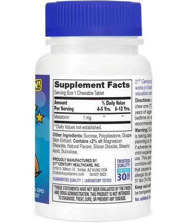 21st Century Zoo Friends Sleep Chewable Melatonin Raspberry Flavor 60 Count - Buy Online on GoSupps.com