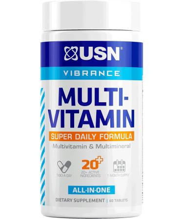 USN Supplements Super Daily Multivitamin - 60 Capsules with Essential Vitamins & Minerals - Antioxidant Support - Buy Online on GoSupps.com