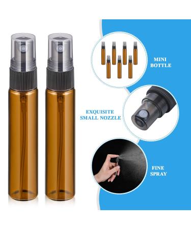 10Pcs Mini Amber Glass Spray Bottles 10ml | Fine Mist Perfume & Essential Oil Sprayers for Travel & Cleaning | International Shipping Available - Buy Online on GoSupps.com