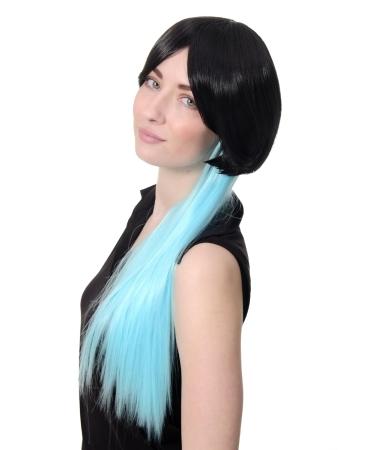 Buy WIG ME UP Sexy Girly Cosplay Wig - Black Bob & Long Light Blue Cyan Braid Ponytail SA074-2HTF2513 | International Shipping Available - Buy Online on GoSupps.com