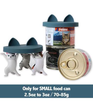 OHMO 2 Pack Dark Blue Cat Food Can Lids - Silicone Covers for 2.5 oz Cans (3 oz) | Small Size - Pet Food Can Lids - Buy Online on GoSupps.com