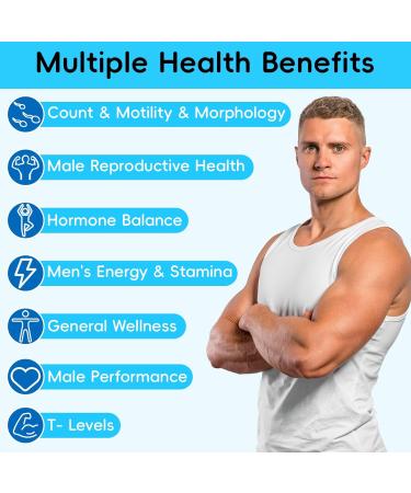 Chisytkiy Male Fertility Supplements Advanced Fertility Supplement for Men Optimal Sperm Count Motility & T-Level with Maca Root Tribulus Terrestris Zinc CoQ10 Pre Conception for Him 90 Caps - Buy Online on GoSupps.com