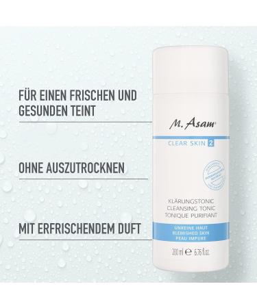 M. Asam Clear Skin Klarungstonic (200 ml) - Best Facial Water for Pimples & Blackheads Regulates Sebum for Optimal Skin Care - Buy Online on GoSupps.com