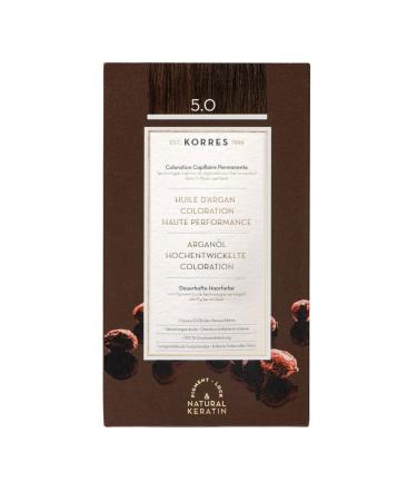 Correx Argan Oil Colorant - Ammonia -free hair color light brown 5.0 - 100% gray hair cover & vegan for a long -lasting color result - Buy Online on GoSupps.com