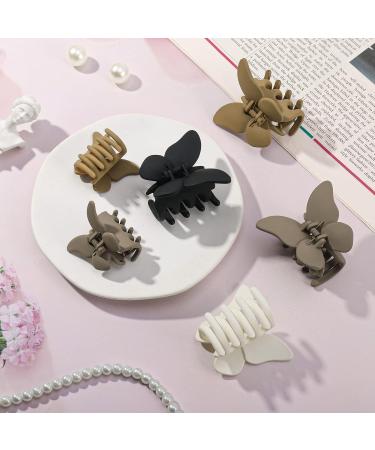 Old Compluser Butterfly Hair Clips - 6 Slip-Resistant Matte Claw Clips for Women & Girls (4 Big + 2 Small) Perfect for Thick Hair - Buy Online on GoSupps.com
