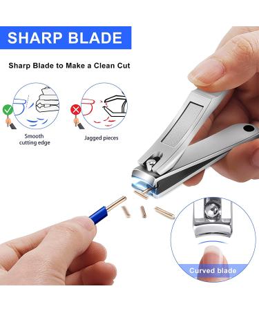 DR. MODE Nail Clippers Set - Professional Stainless Steel Fingernail & Toenail Cutters - 2 Pack with Travel Case for Men & Women - Buy Online on GoSupps.com