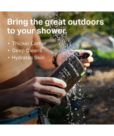 Every Man Jack Amber + Sandalwood Body Wash for Men - 2 Bottles | Coconut & Glycerin Formula for Cleanse, Nourish, and Hydrate Skin - Buy Online on GoSupps.com