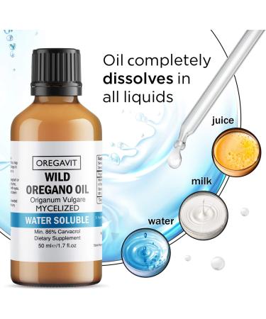 Aromavita Oregavit Water Soluble Wild Oregano Oil- Digestive, Immune & Respiratory Support - Natural Vegan Dietary Supplement & Mouthwash for Healthy Gums - Buy Online on GoSupps.com
