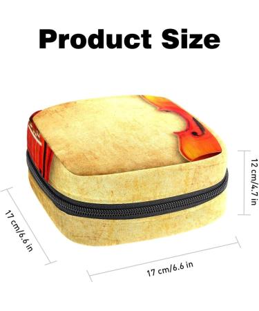 Vintage Violin Period Bag - Sanitary Napkin Storage & Makeup Travel Pouch - Buy Online on GoSupps.com