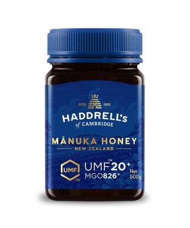 Haddrell's of Cambridge Miel de Manuka MGO 800+ (UMF 20+) 500g - Certifi de Nouvelle-Z lande - Riche en M thylglyoxal - Durable cru et haute teneur en MGO - Miel de qualit sup rieure
